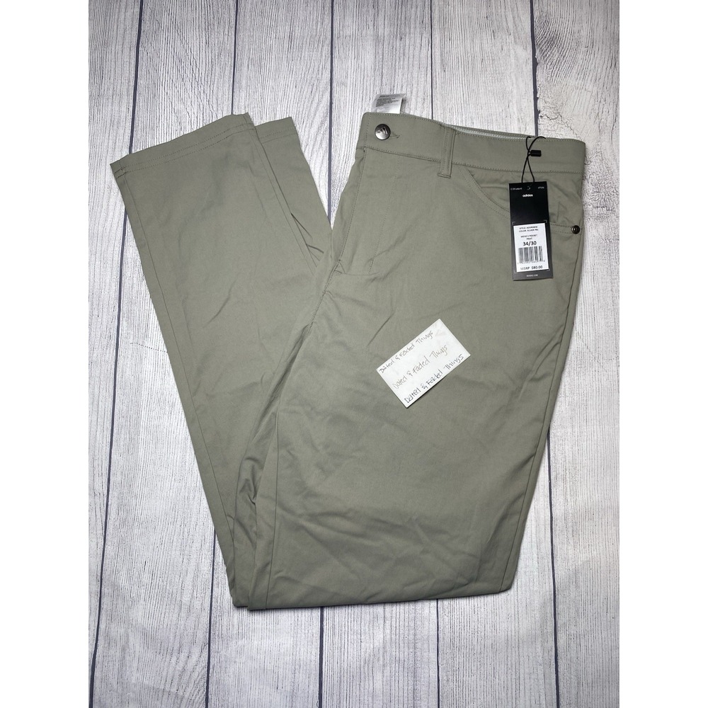 *NWT Men 34x30 Adidas Ultimate 365 Tapered Silver Pbl Golf Pants Black ADVR0856